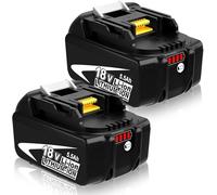 Moticett 2 Piezas BL1860B Recambio para Makita 18 V 5,5 Ah Batería Compatible para Makita Batería BL1860B BL1850B BL1840B BL1830B BL1820 BL1835 BL1845 194205-3 194309-1 LXT-400 (Gris)