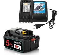 Moticett Batería de Repuesto para Makita 18V 5.5Ah+3A Cargador para Makita 18V Batería BL1850 BL1840 BL1830 BL1820 BL1815 y Cargador DC18RA DC18RC DC18RD (Negro)