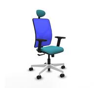 Motilla sincro malla azul bali turquesa brazos 2d base blanca cabecero