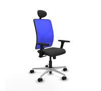 Motilla sincro malla azul similpiel gris oscuro brazos 3d base alumini
