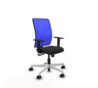 Motilla sincro malla azul similpiel negro brazos 1d base blanca rueda