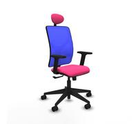 Motilla sincro malla azul similpiel rosa brazos 2d base piramidal cabe