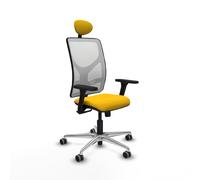 Motilla sincro malla blanca bali amarillo brazos 3d base aluminio cabe