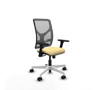 Motilla sincro malla gris similpiel crema brazos 3d base blanca rueda