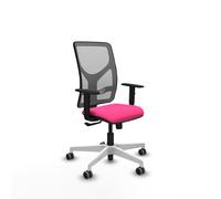 Motilla sincro malla gris similpiel rosa brazos 1d base blanca ruedas