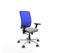 Motilla traslack malla azul similpiel gris claro brazos 3d base alumin