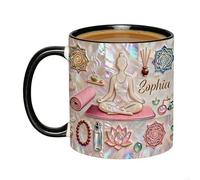 Motivational Yoga Mug - Taza de 330 ml para yoga Themed Ceramic Decor, Funny Coffee Mug | Novelty Drinkware for Cold Weather, Picnic, Water, Campfire, Tea, Hiking, Game, Home, Camping, Party, Whiskey