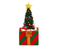 MotiveTech Adorno Naviño con y Base Regalo Que Gira con Luz Integrada y Melodía para Mesa Acuado para coración Naviña l Hogar