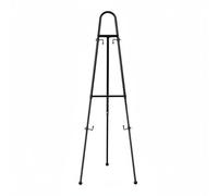 MotiveTech Caballete de Hierro para Exhibición con Soporte de Póster Trípode de Suelo Estable Acabado Metálico Horneado Altura Personalizable Adecuado para Bodas, Negro