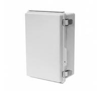 MotiveTech Caja Estanca Impermeable Caja de Empalmes Gabinete Eléctrico Armario de Control con Cubierta con Pestillos y Ventana Transparente Gestión de, Gris, 290x190x140mm