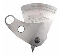 MotiveTech Calibre de Soldadura Medidor de Soldadura Regla de Soldadura Medidor de Ángulos Plantilla de Soldadura en Acero Inoxidable Anticorrosión con Lectura
