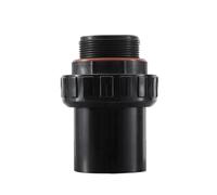 MotiveTech Conector Acoplamiento Impermeable Conector Piscina con Junta Atornillado Enlace Ensamblado Modular para puradora, Negro, 1.5 Pulgadas