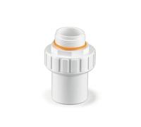 MotiveTech Conector Acoplamiento Impermeable Conector Piscina con Junta Atornillado Enlace Ensamblado Modular para puradora, Blanco, 1.5 Pulgadas