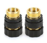 MotiveTech Conector de Adaptador Acople Enchufe Rápido Rosca 3/4 Pulgadas de Aleación de Aluminio Resistente Conexión Rápida sin con Junta de Goma Adecuado para Riego de Plantas Limpieza de Patio