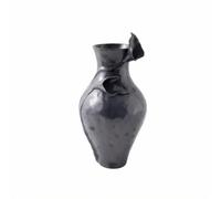 MotiveTech Jarrón Cerámica Mate Florero con Relieve Rústico Vasija para Recibidor, Blanco Retro, 48 44.5 H47cm