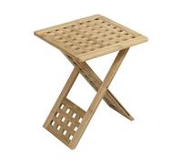 MotiveTech Mesa Plegable Bambú Ligera Mesa Baja con Tablero Rejilla Versátil Mueble para Balcón, Mesa Plegable De Bambú Pequeña