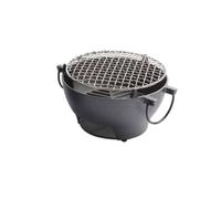 MotiveTech Parrilla Hierro Fundido Portátil Estufa Hierro Fundido con Rejilla Compacta Parrilla con para Camping, Patio, Jardín, 22 Cm