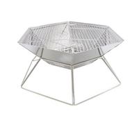 MotiveTech Parrilla Portátil con Bolsa Plegable Parrilla con Bolsa Compacto Barbacoa Carbón para Camping, Picnic, Jardín, Seis Lados, Modelo Estándar