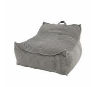 MotiveTech Sofá de Lectura Infantil Cojín de Suelo Sillón de Piso Acolchada con Funda de Corderoy y Espuma Triturada Asiento Reclinable y Cómodo, 60 60 40, Gris Claro