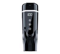 MotiveTech Taza Térmica de Viaje para Coche, 12V 24V, para Calentar Té, Agua, Leche Y Bebidas Al Aire Libre, Negro, Individual