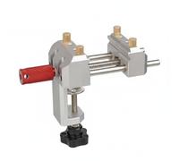MotiveTech Tornillo de Banco de Aleación de Aluminio Mini de Banco Mordaza de Sujeción Tornillo de Banco de Mesa con Apertura Ajustable y Placas de Agarre, Plateado