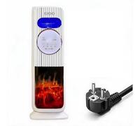 MotiveTech Ventilador de Hielo Ventilador de Suelo Torre Calefactor Refrigerador Purificador con Panel de Rueda Rejilla Base Plana Cable Estándar en Plástico y, Array, Blanco