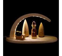 Motivo navideño (24x13 cm). Arco de candelabros de Seiffener Volkskunst