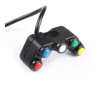 Moto puesta en marcha Interruptor 7/8" 22mm Interruptores Motocicleta Para Manillar Faros Intermitentes Luces Antiniebla Bocina Encendido/apagado Arranque Apagado 12V Accesorios Plástico