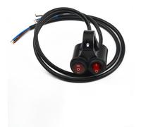 Motocicleta de 7/8 pulgadas 22 mm para manillar ATV interruptor de botón doble para faro antiniebla control de encendido y apagado DC 12 V carcasa de aluminio