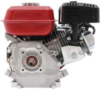 Motor de gasolina de 4 tiempos, 7,5 CV, motor de 400 W para uso continuo, motor de gasolina de 1 cilindro, refrigerado por aire. Incorpora un sistema de seguridad que se activa en caso de falta de ace
