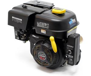 Motor de gasolina de un solo cilindro LIFAN 168, con una potencia de 6,5 CV y arranque eléctrico de 12V, diseñado para pequeñas máquinas y karts. Es un motor de 4 tiempos, refrigerado por aire, con un
