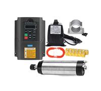 Motor de husillo CNC refrigerado por agua 1,5 kW/2,2 kW + VFD, + abrazadera 80mm + bomba 80W y 3, M + pinza ER20 13 Uds for enrutador,Alta Precisión