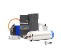 Motor de husillo refrigerado por agua 2,2 kW ER20 D80 220 v/380 v 2,2 kW VFD de frecuencia y soporte de sujeción de 80mm bomba de agua de 75 W(Steel Ball Bearing)