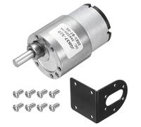 Motor de transmisión DC de 24 V, 22 RPM, modelo JGB37-520, con eje de salida tipo "D", y una potencia de 3,6 W