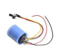 Motor de ventilador de conducto sin escobillas de bajo voltaje diseñado para 12 V y 24 V CC, clasificación 5 A, 100000 RPM, cuerpo totalmente metálico para disipación de calor (12 V)