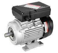 Motor eléctrico VEVOR de 0,55 kW, 1400 RPM, AC 220–240 V, 4,5 A, carcasa B34, motor para compresores de aire monofásico, con eje cónico de 19 mm, funcionamiento reversible (derecha/izquierda), ideal p