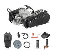 Motor mini de 49 cc | Motor de 2 tiempos a 7000 rpm | Cadena T8F | Con depósito de combustible. Kit de mini moto de cross | Para motores monocilíndricos de mini motos de cross, quads o scooters