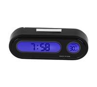 MotorMinds Termómetro para Coche, Mini Reloj Electrónico 2 en 1 Para Interior de Vehículo, Reloj Digital LED Termómetro y Voltímetro para Coches Camión universales