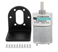Motorreductor de corriente continua XD37GB3530, motor de imanes permanentes de 24 V, baja velocidad y alto par, con engranajes metálicos y soporte; funcionamiento silencioso y (200 rpm/min)