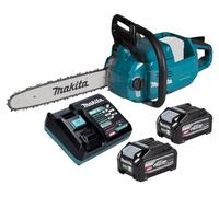 Motosierra a batería Makita UC 011 GU201, 40 V máx., 35 cm, sin escobillas + 2 baterías de 4,0 Ah + cargador