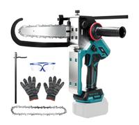 Motosierra con batería de 8 pulgadas, giratoria 180°, para baterías Makita | Motosierra eléctrica con motor sin escobillas con regla de guía, tensión de cadena sin herramientas para carpintería