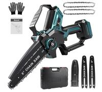 Motosierra de 8 pulgadas para Makita batería 18 V, engrasador automático, sierra de podar eléctrica sin escobillas, mini motosierra para cortar madera, tijeras de jardín, cortador de ramas, madera