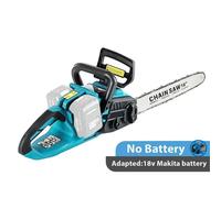 Motosierra eléctrica sin escobillas de 3500W, herramienta eléctrica de poda inalámbrica para carpintería, cortador de jardín de mano de 16 pulgadas para batería Makita 2 Battery