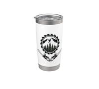 Motosierra, hacha, silvicultor, leñador, cadena Vaso térmico de acero inoxidable de doble pared