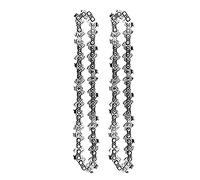 Motosierra inalámbrica mejorada de 6 pulgadas con 2 Pilas 3 Cadena Pequeña sierra de cadena eléctrica portátil Pantalla de nivel de batería para corte de ramas, poda de jardín,chain