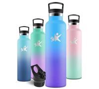 Motswedi Botella Termica 1 Litro, Botella agua Acero Inoxidable, a Prueba de Fugas, Cantimplora Termica, para Bebida Caliente y Fría, Termo agua, para Gimnasio, Viajes, Senderismo, Azul cielo&Morado