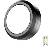 MOUJUCHI Luz Led Armario, 1 Pcs Luces Led Armario, Lamparas a Pilas con Control Remoto para Armarios, Pasillo, Escalera, Sótano, Garaje (Negro)