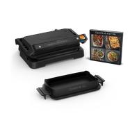 Moulinex OptiGrill 4en1 XL, Parrilla Grill inteligente, 2200W, 12 programas, Fácil de limpiar, Formato XL (6/8 personas), Accesorios, Negro
