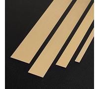 Moulures de finition métallisées à finition brossé Moldura adhesiva flexible for pared de espejo acero inoxidable, multicolor, 1-5cm, 32,8 pies(Gold Brushed,Width 4cm)