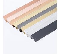 Moulures de finition métallisées à finition brossé Moldura de pared acero inoxidable metalizado flexible 8 pies, multicolor, varios tamaños(Rose Gold Mirror,Width 5.5cm)